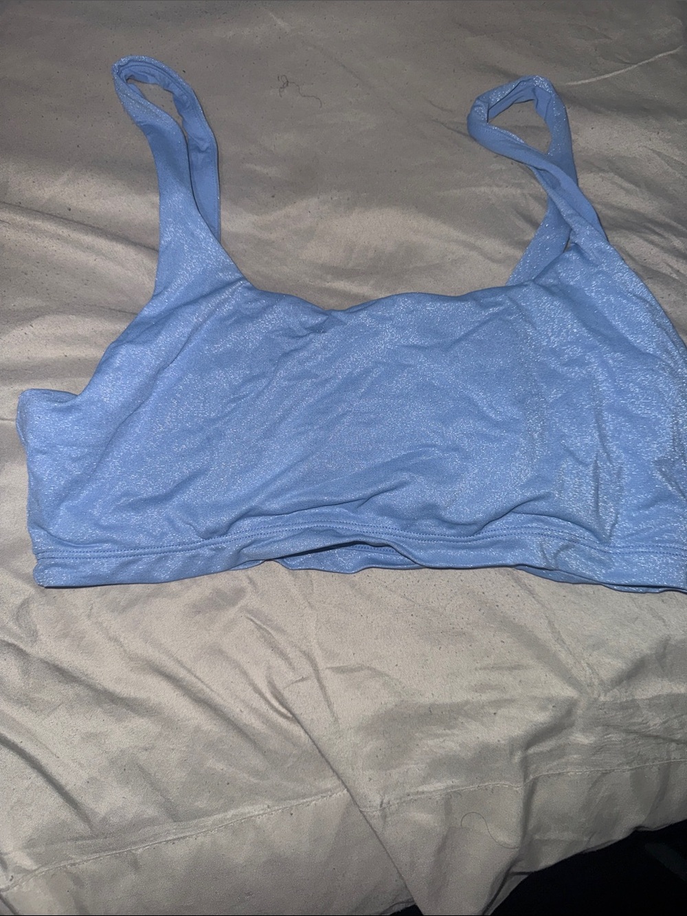 Alo Light Blue Women's Bralette Top - Comfortable Everyday Support